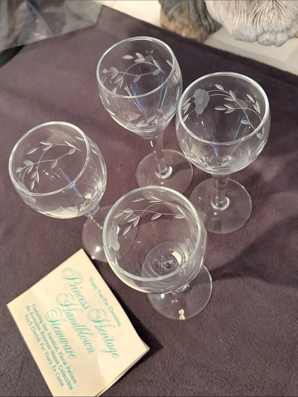 Princess House Heritage cordial glasses set of four